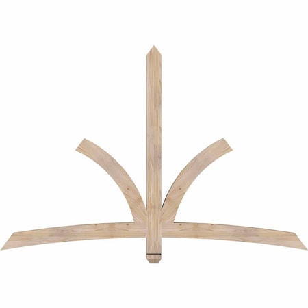 Ekena Millwork Davenport Smooth Timber Gable Bracket, Douglas Fir, 72"W x 48"H x 3 1/2"D x 3 1/2"F, 16/12 Pitch GBW072X48X0404DAV00SDF